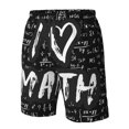 thumbnail image 5 of Kll I Love Math Men'S Casual Summer Beach Shorts Hawaiian Shorts With Pockets-3x-Large, 5 of 9