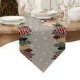 thumbnail image 4 of Table Runner Dresser Scarves Christmas Seamless Tree Sketch Cotton Linen Burlap Table Cover Winter Snowflake on Gray Table Runners for Family Kitchen Dining Holiday Party Banquet Decor, 4 of 5