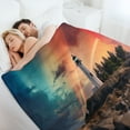 thumbnail image 6 of Ocean Lighthouse for Women Men Kids Flannel Throw Blankets Soft Fuzzy Lightweight for Home Decor Couch Bed Sofa, 6 of 8