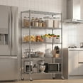 thumbnail image 2 of Legooin 18x46x72 inch Metal Shelving with Wheels 5-Tier Wire Rack Garage Shelf Storage Rack for Home Industrial Storage, Silver, 2 of 8