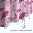 thumbnail image 6 of Pink Breast Cancer and Pioneer Flower Shower Curtain 36"x72" ,Bathroom Decorative Shower Curtains Set with 12 Hooks,Modern Waterproof Washable Shower Curtain, 6 of 6