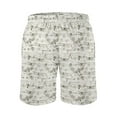 Christmas Funny Swim Trunks Men's,Pine Trees Heart Motifs,Quick Dry