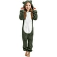 thumbnail image 4 of RTKFRFLM Girls Plush Onesie Warm Winter Sleepwear Romper for Kids Coffee 9-10 Years, 4 of 6