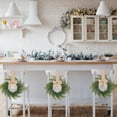 thumbnail image 4 of 10.6Inch Small Christmas Wreaths for Kitchen Cabinet,Artificial Christmas French Pine Wreath with Beige Bow for Home Decor, 4 of 4