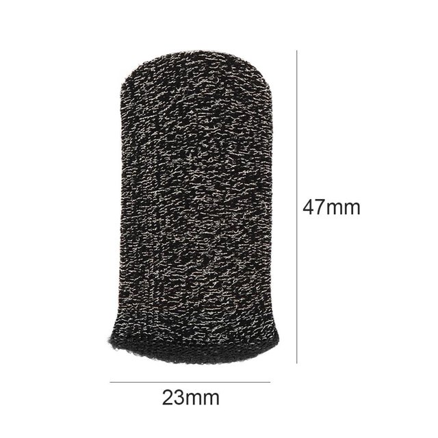 2pcs 24-Stitch Mobile Game Finger Cover a prueba de sudor antideslizante (negro) Likrtyny Para estrenar