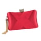 thumbnail image 4 of Bolso de noche para mujer jinwen bolso de hombro cartera teléfono llaves espejo bolso de mano Rojo, 4 of 8