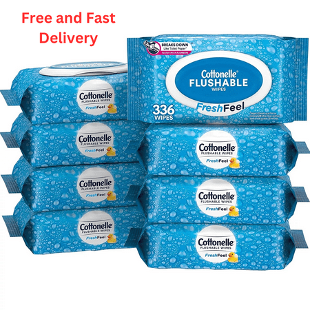 Cottonelle Freshfeel Flushable Wet Wipes Adult Wet Wipes 8 Flip-Top Pk 336 wipes