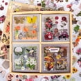thumbnail image 1 of 100 pegatinas para álbumes de recortes, pegatinas vintage autoadhesivas para álbumes de recortes, pegatinas decorativas transparentes de naturaleza para adolescentes, niñas y mujeres, 1 of 8