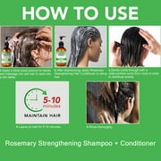 Aliver Rosmarinus Shampoo & Conditioner Set, Strengthening Hair, Gently Cleanses Scalp and Strengthen Weak and Brittle Hair, 10.5+10.5 fl.oz