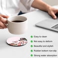 thumbnail image 3 of Pink Snowman Christmas Coasters Set of 6, Absorbent Coasters for Drinks, Winter Snowflake Xmas Gifts Coaster for Desk Coffee Table Protection, Home Decor House Warming Gifts 4", 3 of 8