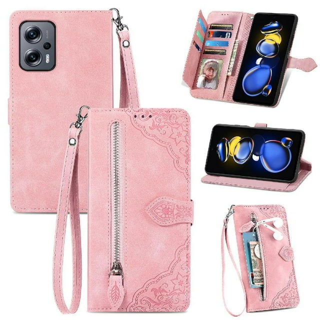 Funda billetera anti-golpes para GANGXUN Redmi Note 11T Pro , ideal para día a día y trabajo