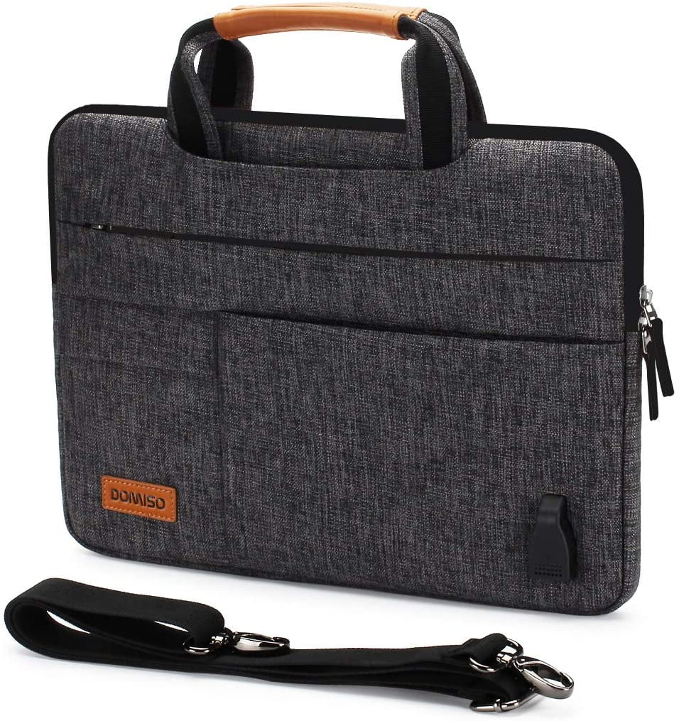 DOMISO 10.1 Inch MultiFunctional Laptop Sleeve Business Briefcase Messenger Bag with USB