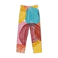 thumbnail image 6 of Uemuo Colorful Wool Balls Pattern Men's Wide Leg Palazzo Lounge Pants with Pockets Light Weight Loose Comfy Casual Pajama Pants-Medium, 6 of 9