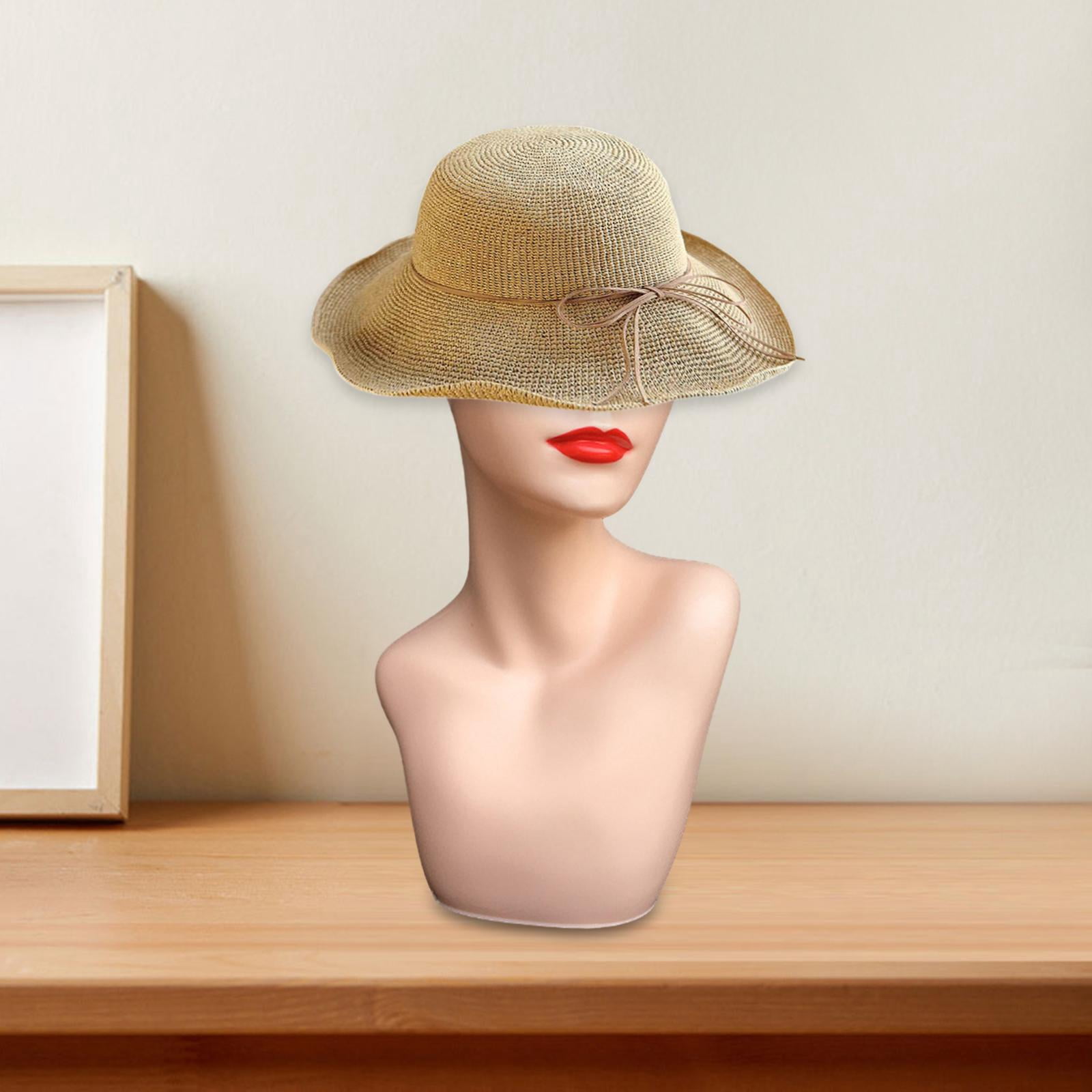 Female Mannequin Head Makeup Professional Manikin Display Stand Stable Base for Glasses Making Jewelry Hairpieces Shop Skin Color