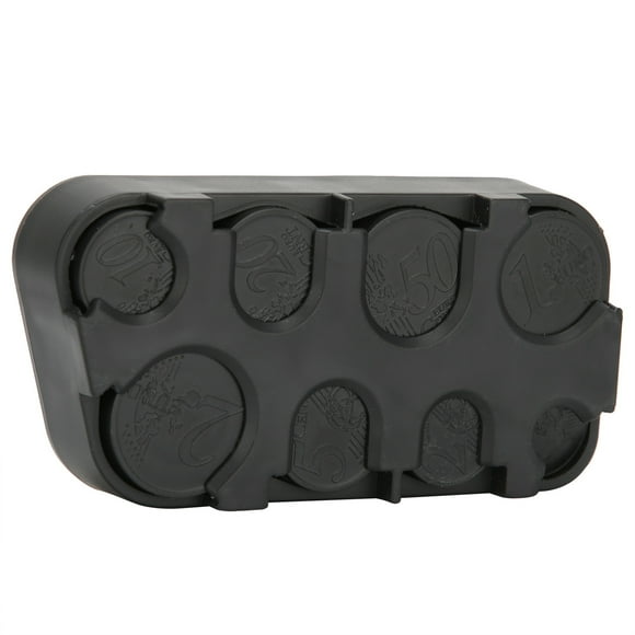 Caja de almacenamiento de monedas para coche, dispensador rectangular de monedas de euro, soportes para monedas de euro, soporte para monedas de coche, artesanía excepcional