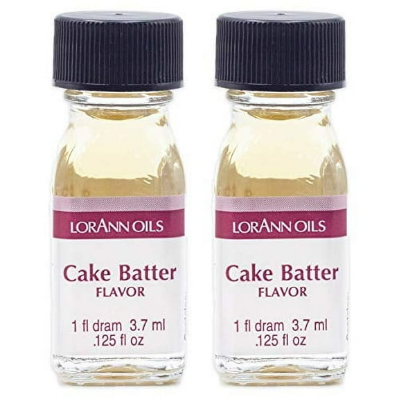 LorAnn Cake Batter SS Flavor, 1 dram bottle (.0125 fl oz - 3.7ml - 1 teaspoon) -2 Pack