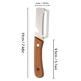 thumbnail image 4 of Cuchillo pelador multifuncional con mango de madera, hoja de acero inoxidable, 19x4 cm, pelador de frutas y verduras de cocina, diseño ergonómico, 4 of 9