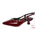 thumbnail image 4 of Pointed-Toe High Heels For Women with Ankle Strap and Metal Rivets, Plus Size Spring and Summer Dress Shoes in Black, 4 of 9