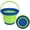 Blue Green, variant on Collapsible Mop Bucket and Ice Bucket-5L(1.3 Gallon) Household Cleaning Silicone Dust Mops Bucket with no Wringer Set,Portable Bathroom Cleaning Supplies Bucket for Cleaning Caddy Spin Mops for Floor