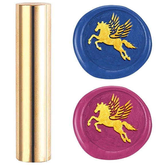 Pegasus 15mm Mini Brass Wax Seal Stamp Wax Seal Fantasy Horse Vintage Sealing Stamps Sealing Wax for Wedding Invitations Envelopes Engagement Party Wine Packing Greeting Cards Gift for diy