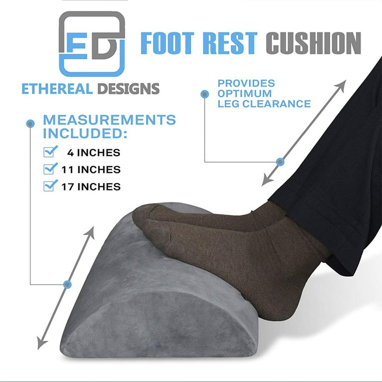 Zimtown Foot Rest Under Desk Cushion Foot Stool for Home and Office Memory  Foam Breathable Mesh Cover with Non-Slip Bottom Adjustable Height 