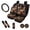 Deer American Flag, variant on Uorisanigo American Flag Sunflower 10 Pieces Auto Accessories Set with Comfortable Car Seat Covers and Steering Wheel Cover Car Seat Belt Cover Auto Water Cup Pad Suitable for Cars SUVs