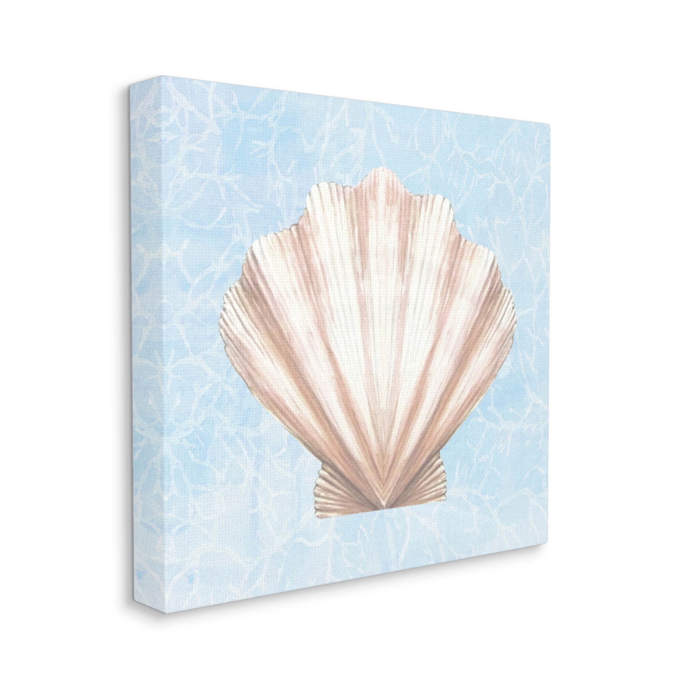 Water Pattern Aquatic Clam Shell Animals & Insects Graphic Art Gallery Wrapped Canvas Print Wall Art