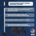 thumbnail image 3 of Five Oceans Boat Cover Support Poles, Support System Ajustable From 31" to 59", for Ponnton, Fishing Boats, Canoes, Kayaks, Jon Boats, Motor Boats - FO4688, 3 of 9