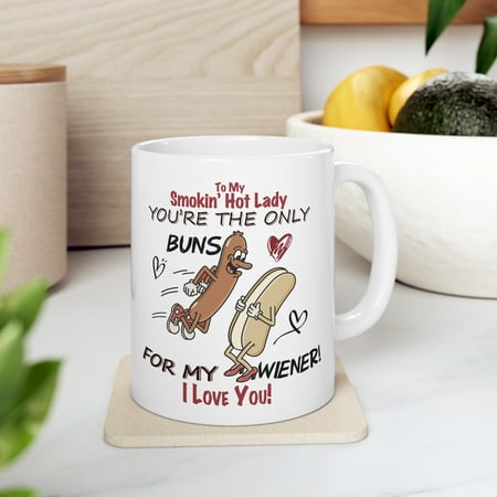 

Familyloveshop LLC To My Smokin Hot Wife Coffee Mug Weiner Funny Mug Couple Funny Mug Gift For Her Ceramic Mug 11 Oz