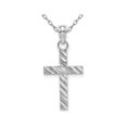 thumbnail image 1 of Collier Pendentif Croix en Or Blanc 10K avec Chaîne, 1 of 3