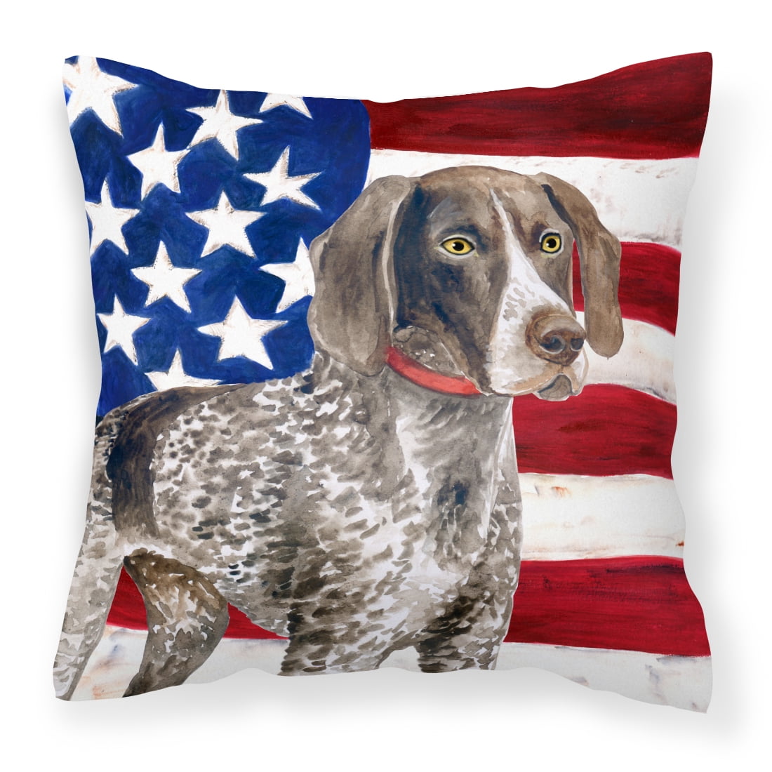 German Shorthaired Pointer Patriotic Fabric Decorative Pillow - Walmart ...
