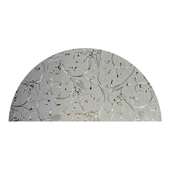 Precut Flower Arched Window Film Shade, Self Adhesive Static Cling, 64 inches Diameter Precut Elegant Flower Arched Window Film Shade
