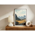 thumbnail image 2 of Drakensberg Mountains South Africa Flat Illustration Poster Print Minimalist Landscape Art Modern Home Decor Travel Poster African Art - Poster Unframed, 2 of 3