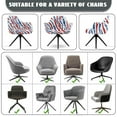 thumbnail image 6 of Xixirimido American Flag Style Stripe Pattern Stretch Office Chair Cover Desk Chair Cover for Armrest Chair Universal Swivel Chair Slipcovers Mid Back Accent Dining Chair Protector, 6 of 7