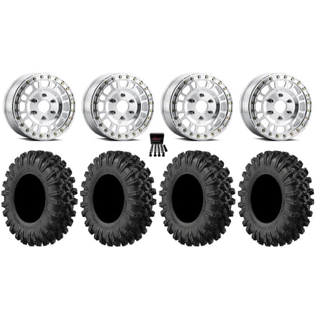 Method 412 Beadlock 15 Wheels Machined 32 MotoRavage XL Tires Can-Am Maverick R