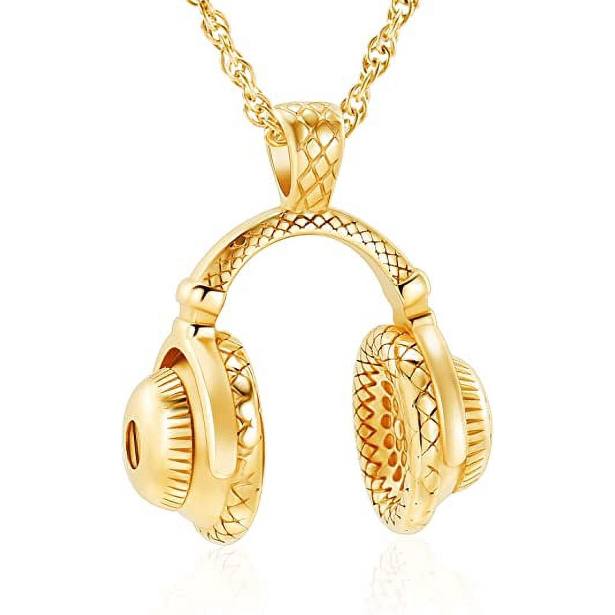 Microphone Cremation Jewelry for Ashes, Headset Urn Necklaces for Women Men Keepsake Memorial Pendant