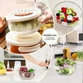 thumbnail image 4 of Nueva canasta de drenaje con tapa, canasta de drenaje multifunción 2 en 1 con asa plegable, tazón para lavar frutas y verduras con colador, centrifugador de ensalada, tazón de canasta coladora de coci, 4 of 7