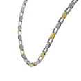 thumbnail image 2 of Stainless Steel Mens Link Chain Necklace and Bracelet Set, 2 of 4