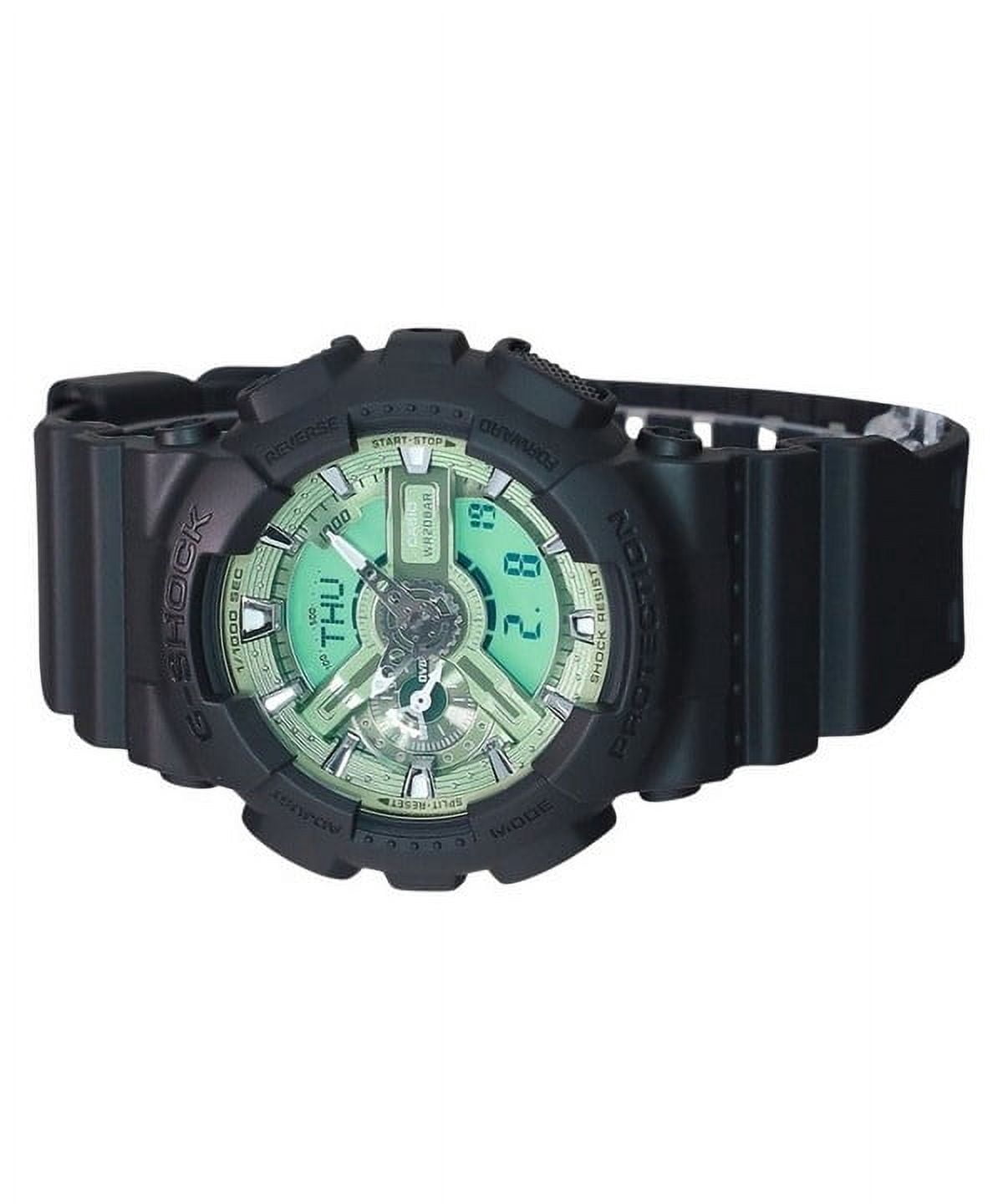 Casio G-Shock Analog Digital Resin Strap Mint Green Dial Quartz GA-110CD-1A3 200M Men's Watch