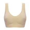 thumbnail image 2 of harmtty Fashion Women Bra Sexy Single Layer Seamless Bra Wireless Sports Yoga Shapewear Large Size,Skin Color,, 2 of 8