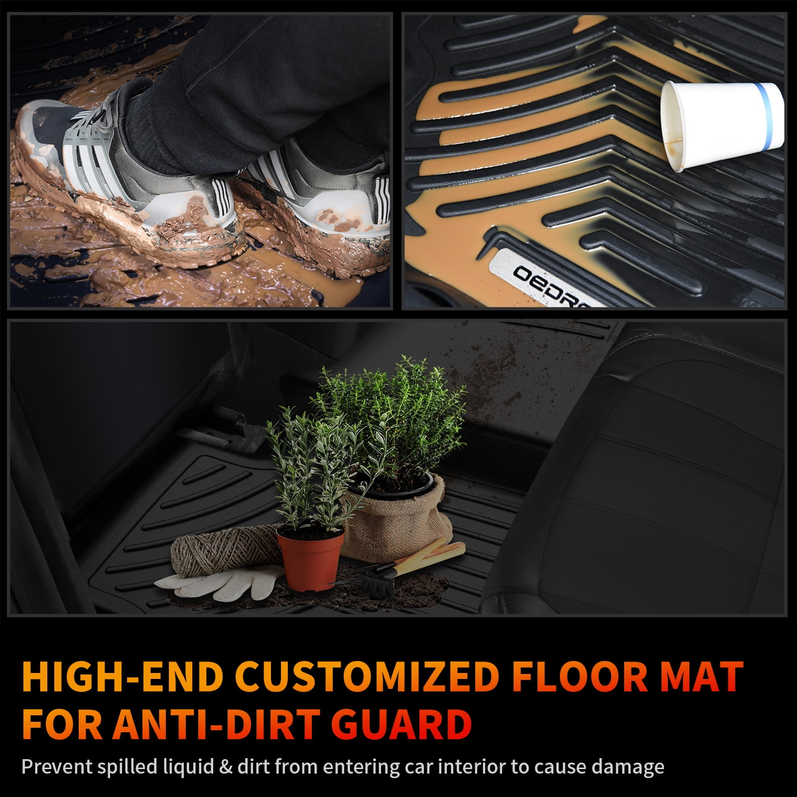 RVNI Floor Mats Trunk Cargo Liners For 2022 2023 2024 Hyundai Tucson NOT Hybrid TPE Rubber
