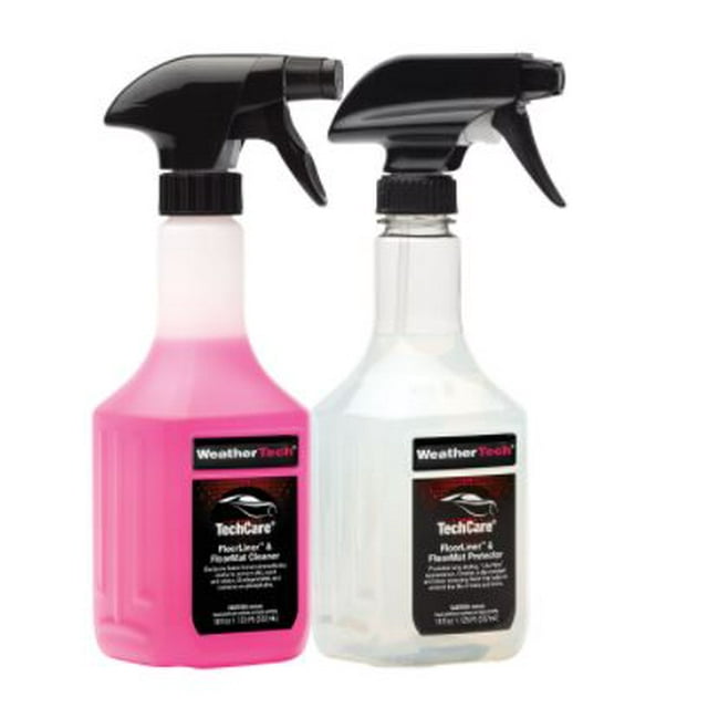 Weathertech Floor Liner Cleaner/Protectant 8LTC36K Floor Liner Cleaner/Protectant; TechCare; Foaming Cleaner/Non-Slip Protectant Set; 18 Ounce Spray Bottle; Single Set