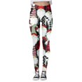thumbnail image 4 of Luowei Thin High Waisted Leggings, Red Christmas Women Printed Leggings, Christmas Leggings for Women High Waisted Santa Deer Head Print Tight Hip Fitness Leggings Yoga Pants, L, 4 of 5