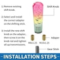 thumbnail image 4 of Unique Bargains Universal Gear Shift Knob Acrylic Car for Automatic and Manual Vehicle with 2 Adapter Pink Yellow 1 Set, 4 of 6
