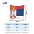 thumbnail image 4 of Pack of 2 Decorative Throw Pillow Covers Wave Serbian Flag Square Cushion Case Pillow Cases Set 22"x22", 4 of 7