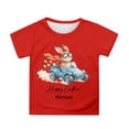 thumbnail image 6 of WOYY Boys Easter T-Shirt Cartoon Bunny Print Short Sleeved T Shirt Cute Tee Top, Sizes 2-14, 6 of 6