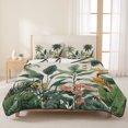 thumbnail image 3 of Quilts Twin XL Size Bedding Set, Summer Palm Tree Lightweight Quilted Comforter, Tropical Botanical Floral Coastal Rustic Soft Bedspread Coverlet with Pillow Covers for All Season, 68" x 98", 3 of 9