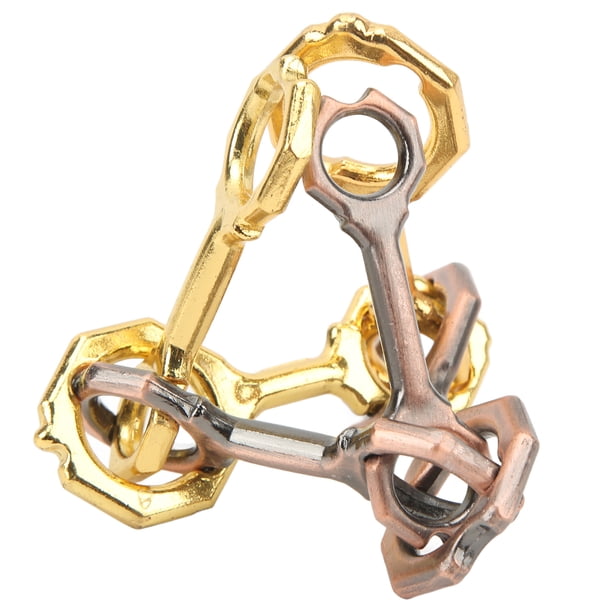 Juguete de rompecabezas para el cerebro, rompecabezas de juguete tetramétrico, rompecabezas de metal tetramétrico 3D, rompecabezas de juguete, claridad notable