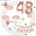 thumbnail image 4 of 48th Birthday Party Decorations for Women Rose Gold, 48 Cake Topper, 48th Party Supplies, 48 Photo Props, 48 Sash, Silver Foil Curtain, 4 of 4