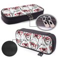 thumbnail image 4 of Lsque Monkey Printed Big Capacity PU Leather Pencil Case Large Pencil Pouch Stationery Pen Bag Pencil Holder for Teen, 4 of 6